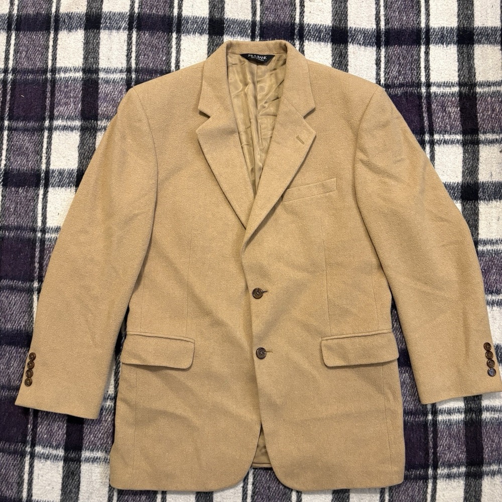 Jos A Bank Gordon Mens Camel Hair Blazer 40R Solid Tan Soft Jacket Sport Coat